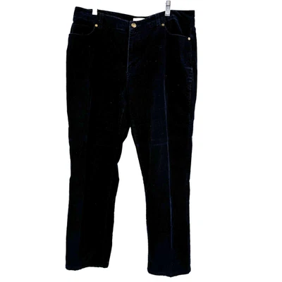 Pantalones de pana Coldwater Creek para mujer 12P azul marino tiro alto elásticos invierno Foto 1 de 4