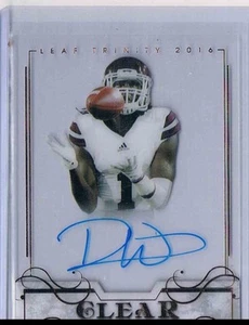 2016 Leaf NFL Clear Auto De'Runnya Wilson #CA-DRW - Picture 1 of 2