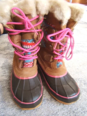 Suéter Khombu botas pato tamanho 6 com cadarço altura média da panturrilha - Imagem 1 de 4