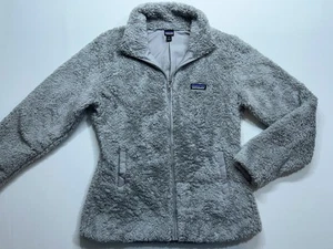 Patagonia Fleece Jacket Womens Size Medium Deep Pile Gray Full Zip - Picture 1 of 15