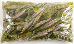 ZOOM SWIMMIN' SUPER FLUKE JR 100 PACK BULK 4" 117-297 HOUDINI B2420 - Picture 1 of 2