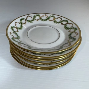 Set of 6 Haviland Limoges France Louveciennes Saucers – Gold Trim - Picture 1 of 5