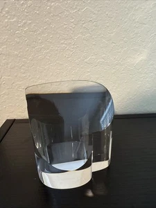 STEUBEN Glass Signed Heart Clear Paperweight - Picture 1 of 4