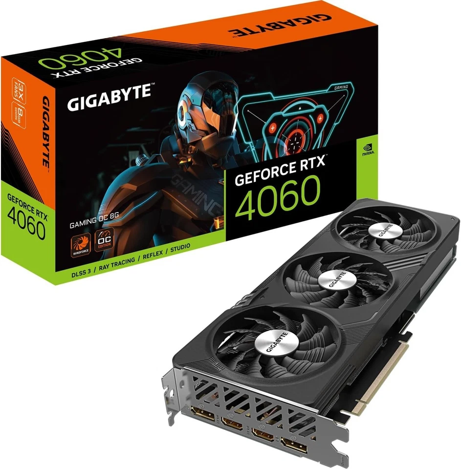 Gigabyte NVIDIA GeForce RTX 4060 GAMING OC 8GB Graphics Card - Image 1 of 4