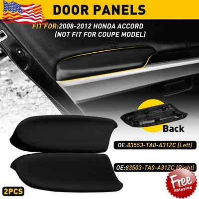 Reposabrazos y placa base de panel de puerta delantera NEGRO para Honda Accord Crosstour 2008-2014 Foto 1 de 4