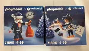 Playmobil X Orthomol Collaboration Figures 71895 Santa 71896 Fairy RARE Limited - Picture 1 of 10