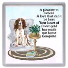 English Springer Dog Liver Coaster/Drinks Mat "A pleasure  poem" - Great Gift