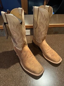 Lucchese Boots BNIB Wild Boar 13D Tan WST - Picture 1 of 13