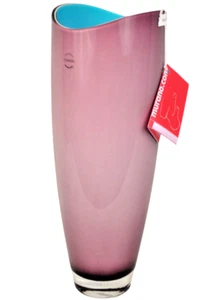 MURANO Kunstglas Amethyst/Türkis große Vase Carlo Nason mundgeblasen Italien Neu - Bild 1 von 8