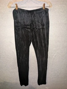 Women's Chico's Zenergy Black Velour Pull On Stretch Pants Size 0 - Picture 1 of 6