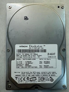 HITACHI 41R0030 HDS721680PLA380 80GB 7.2K RPM 8 MB Cache 3 Gb/s SATA 3.5" HDD - Picture 1 of 6
