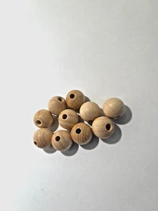 Holz-Kugeln, 15 mm Ø mit Bohrung, Buche, 20 Stück, unbehandelt - Bild 1 von 1