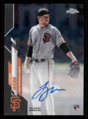 2020 Topps Chrome Rookie Autographs #RALW Logan Webb - Image 1 of 2