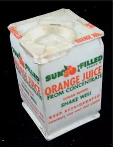 Sun Filled Orange Juice 1/2 Pint Unused Waxed Container Minute Maid Orlando Fl - Bild 1 von 2