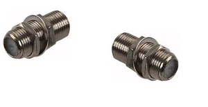 F Double Female RF Coaxial Connector With Nut 2 Pack - Imagen 1 de 1