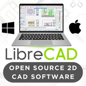 2025 Libre CAD 2D Design Software for Windows/Mac, PDFs, Install Guide, Manual - Picture 1 of 9