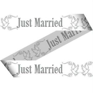 15 METER ABSPERRBAND JUST MARRIED HOCHZEIT DEKO PARTY GIRLANDE BANNER