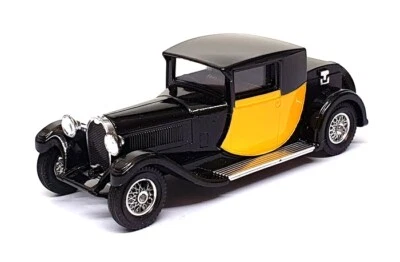 Matchbox Appx 10cm Long Diecast Y-24 - 1928 Bugatti T44 - Black/Yellow - Image 1 of 4