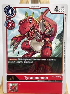 Tyrannomon BT1-016 Rare Digimon TCG Card Game 2020 V1.0 ENGLISH NM - Bild 1 von 2