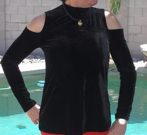 Schwarzes Samthemd Painted Threads - Bild 1 von 7