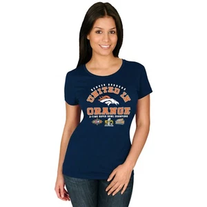 Denver Broncos Mujer 3X Super Bowl United - Camiseta - Azul  - Imagen 1 de 1