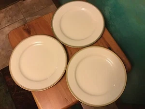 Set of 3 Viceroy By Noritake, Salad Plate 8 3/8”, Gold Bands On Ivory - Picture 1 of 3