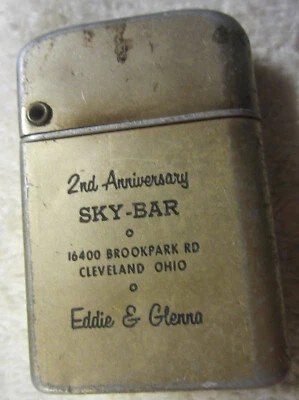 1 ad Sky Bar Cleveland Ohio, Storm master ad lighter,16400 Brookpark RD VTG - Image 1 of 4