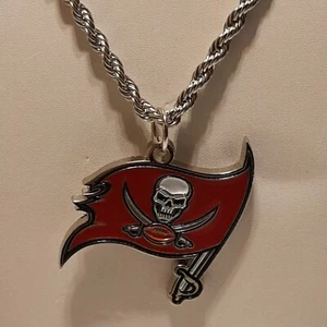 COLLAR DE CADENA DE CUERDA TAMPA BAY BUCCANEERS / 24" ACERO INOXIDABLE 4MM - Imagen 1 de 7