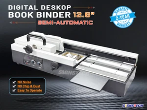 Digital 12.6" 320mm Desktop Perfect Binding Machine Book Binder Semi-automatic - Picture 1 of 4