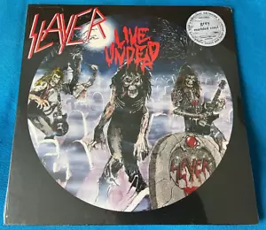 SLAYER "Live Undead" LP GREY MARBLED Vinyl Poster IMPORT 2021 SEALED 1/1,000 NEW - Picture 1 of 10