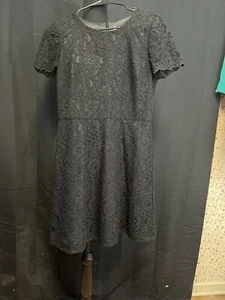 J.CREW Fit & Flare Damenkleid schwarz Spitze Größe 2 Cocktail Party klassisch gefüttert - Bild 1 von 3