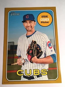 2018 Topps Heritage High Number Jumbo 5x7 Steve Cishek Cubs 653 Gold 01/10 - Picture 1 of 1