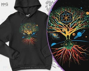 Árbol de la Vida Con Capucha Meditación Paz Mandala Zen Yoga Espiritual - Imagen 1 de 5