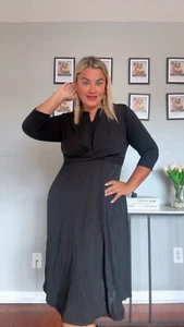*Cocktail Dress Black Long Sleeve Plus Size Xxl PLUS SIZE 2025 - Picture 1 of 9