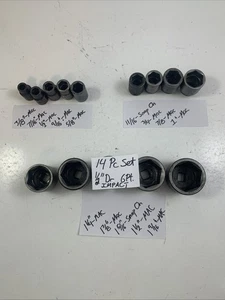 Mac Impact Socket Set 15 PC. 6 Point 1/2" Driv Shallow Professional Tools  G#274 - Bild 1 von 24