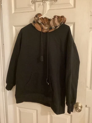 Burberry Hombre 100% Algodón Talla L Beige Nova Check Capucha Algodón  Foto 1 de 4