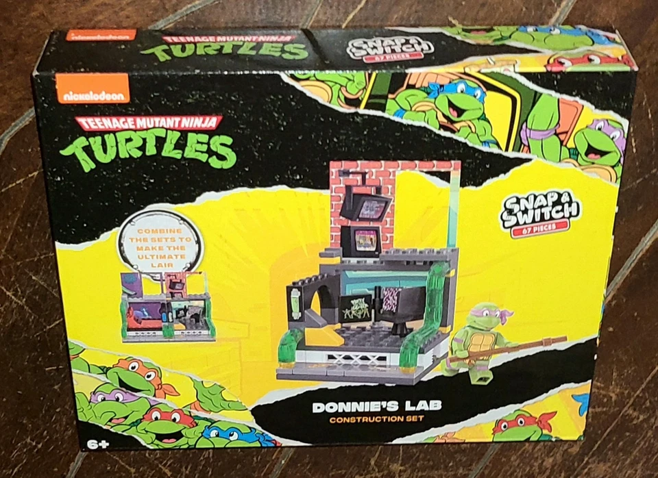 Nickelodeon TMNT 67 piezas Snap & Switch: (2024) Juego de construcción DONNIE'S LAB Foto 1 de 2