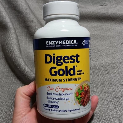 Enzymedica Digest Gold con ATPro 240 Cápsulas Sin Caseína, Sin Lácteos Exp 4/26 Foto 1 de 4
