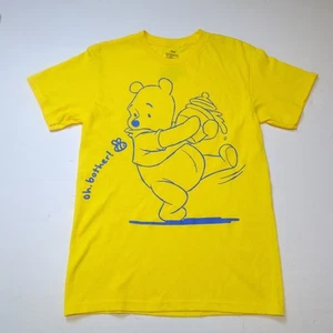 New Winnie The Pooh Women's T-shirt Yellow Sz Small Disney No Tags Short Sleeve - Picture 1 of 7