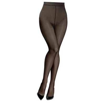  Medias forradas de vellón transparentes cálidas para mujer falsas 85 g / sin vellón negras Foto 1 de 4