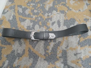 Vintage Mustang Black Leather Belt 32-35 Inch Waist Official Licensed 7029 - Picture 1 of 7