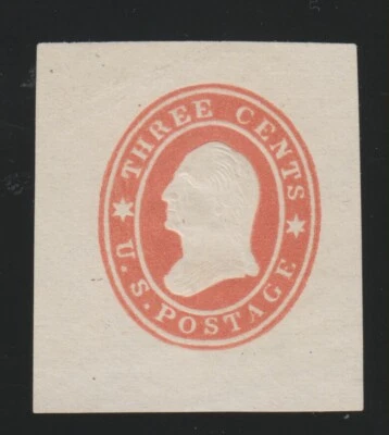 Scott U26 REPRINT ON WOVE PAPER VARIETY unused cut square, 2006 APEX certificate - Image 1 of 2