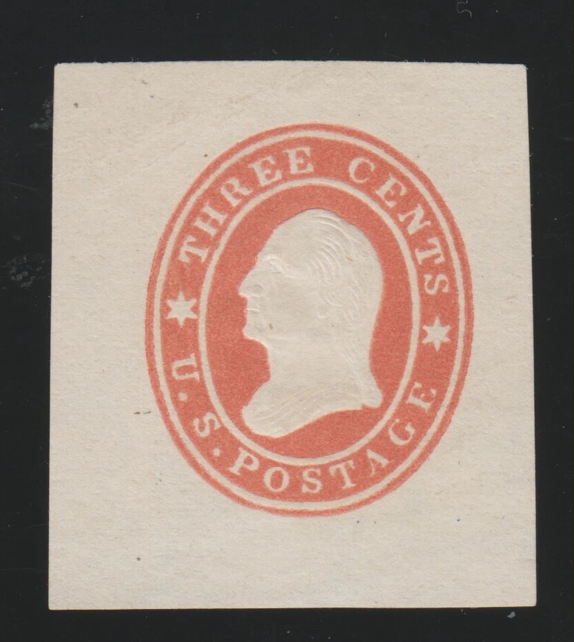 Scott U26 REPRINT ON WOVE PAPER VARIETY unused cut square, 2006 APEX certificate - Image 1 of 2