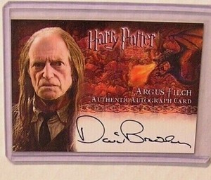 Harry Potter-David Bradley-Argus Filch-GOF-Cinema-Movie-Signature-Autograph Card