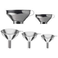 5pz mini imbuto in metallo imbuto di riempimento cottura imbuto salsa dispenser