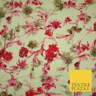 Artsy Orchid Lily Mix Summer Luxury 100% Pure Printed Floral Cotton Linen Fabric