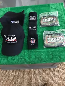 Trump 2020 Keep America Great - 2 Caps, 2 Camo Face Shields, 3 Face Masks - Picture 1 of 4