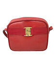 Salvatore Ferragamo Shoulder Bag Ba212559 Leather Red Cn-381
