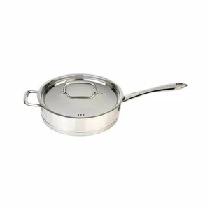Sartén profunda de acero inoxidable 18/10 BergHOFF Collect N' Cook con tapa, plata - Imagen 1 de 4