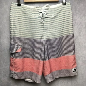 Ezekiel Herren Boardshorts Gr. 30 grau lila gestreift Polyester Elasthan Stretch - Bild 1 von 10
